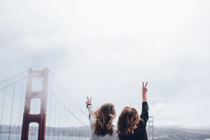 golden gate peace signs